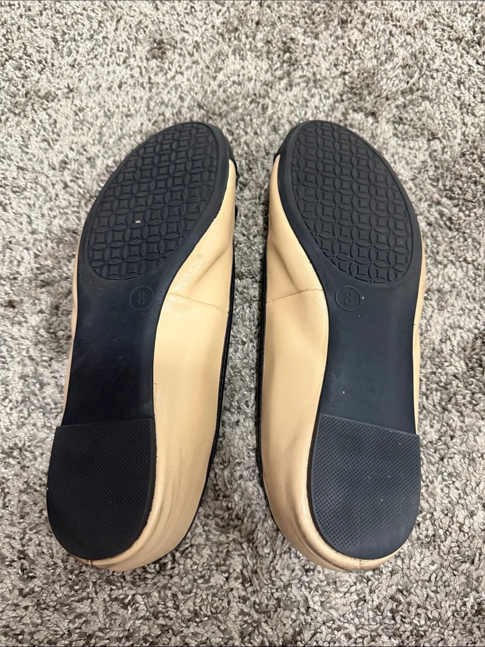 Merona Two-Tone Black & Beige Bow Ballet Flats